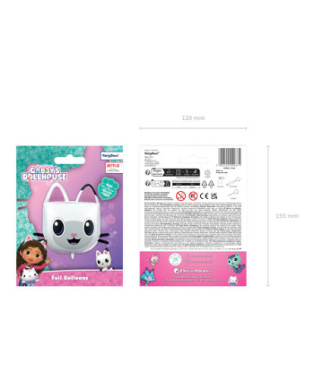 Balon foliowy Kiciuś Panduś, 65x57 cm, mix