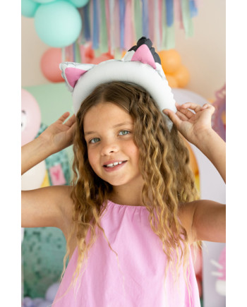 Balon foliowy Kocie uszy Gabi, 21.5x21 cm, mix (1 op. / 6 szt.)