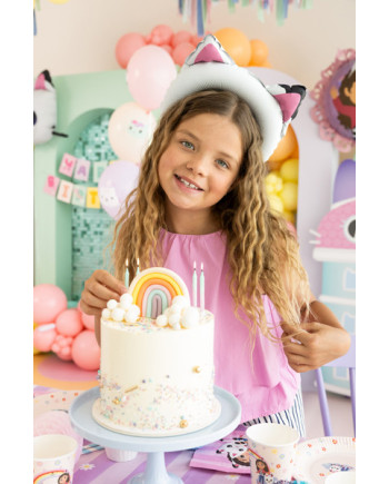 Balon foliowy Kocie uszy Gabi, 21.5x21 cm, mix (1 op. / 6 szt.)