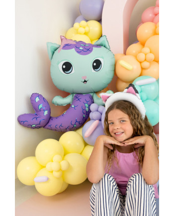 Balon foliowy Kocie uszy Gabi, 21.5x21 cm, mix (1 op. / 6 szt.)