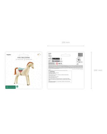 Balon foliowy Koń, 86,5x73 cm, mix