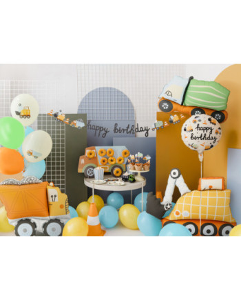 Balon foliowy Koparka, 93x68 cm, mix