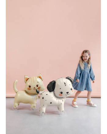 Balon foliowy Kotek na kółkach, 61x65 cm, mix