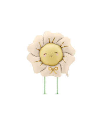 Balon foliowy Kwiatek, 104x104 cm, jasny beż