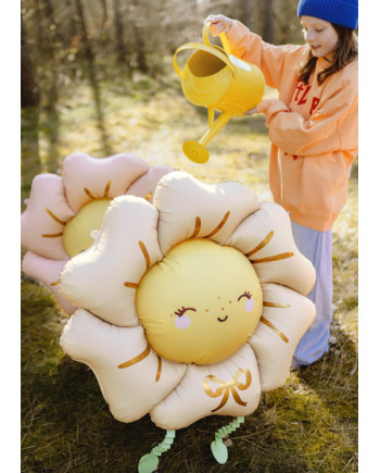 Balon foliowy Kwiatek, 104x104 cm, jasny beż