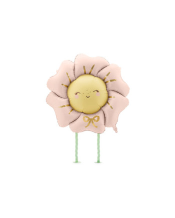 Balon foliowy Kwiatek, 104x104 cm, rumiany różowy