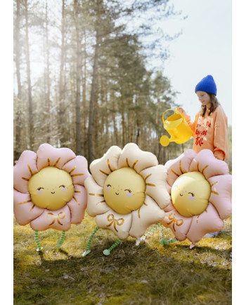 Balon foliowy Kwiatek, 104x104 cm, rumiany różowy