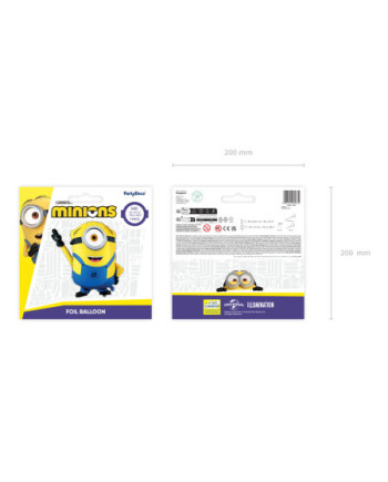 Balon foliowy Minionek Mel, 72x64 cm, mix