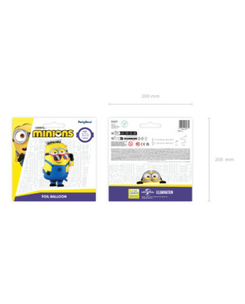 Balon foliowy Minionek Ron, 53x79 cm, mix