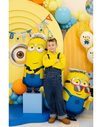 Balon foliowy Minionek Tim, 40x100 cm, mix
