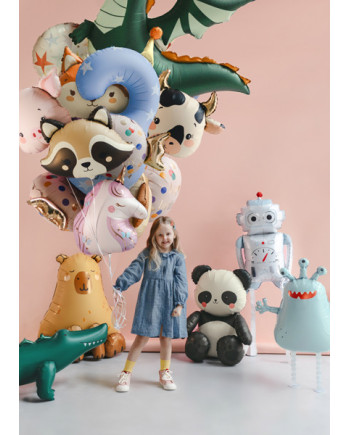 Balon foliowy Panda, 68x72 cm, mix