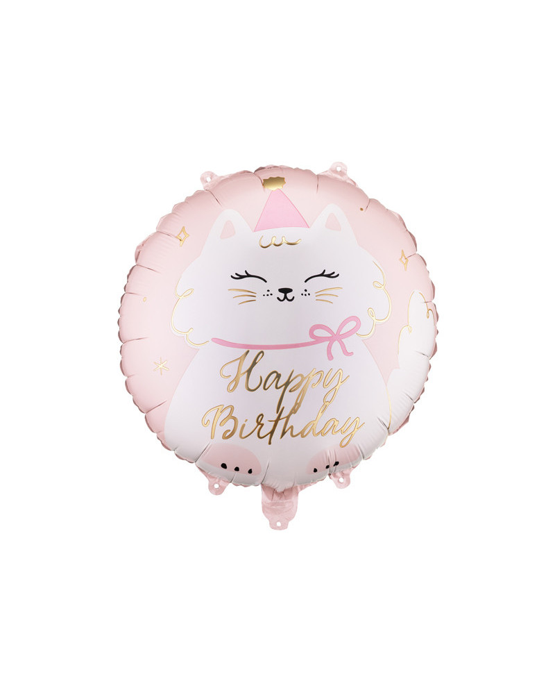 Balon foliowy pastylka Kotek, 35x35 cm, mix