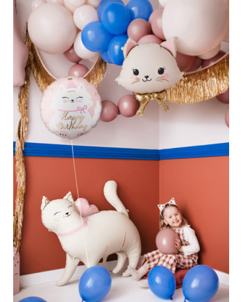 Balon foliowy pastylka Kotek, 35x35 cm, mix