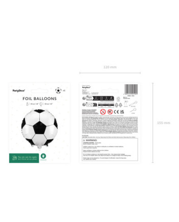 Balon foliowy Piłka nożna, 35x35 cm, mix