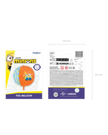 Balon foliowy Piłka w Minionki, 75 cm, mix