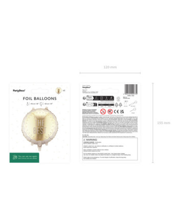 Balon foliowy pastylka You Are The Best, 35x35 cm, mix