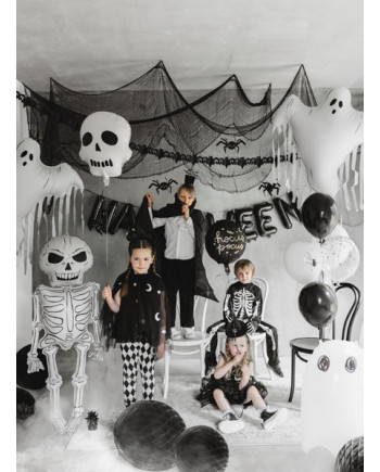 Balon foliowy Czaszka, 36x41 cm, mix