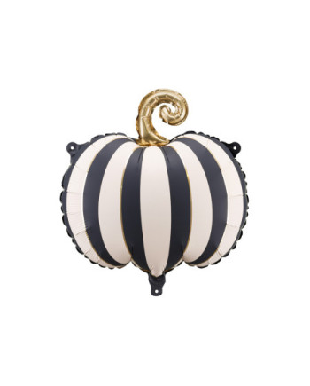 Balon foliowy Dynia w paski, 39x38 cm, mix