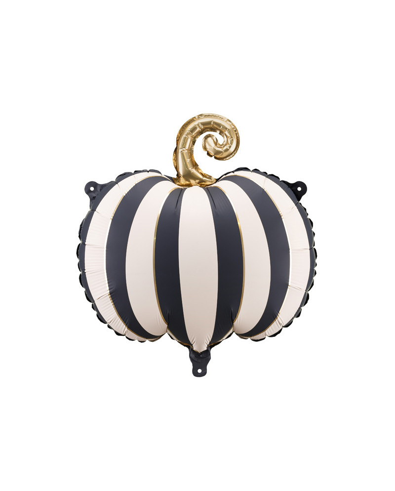 Balon foliowy Dynia w paski, 39x38 cm, mix