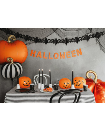 Balon foliowy Dynia w paski, 39x38 cm, mix