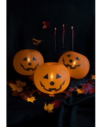 Balony świecące Dynie, 25cm (1 op. / 5 szt.)