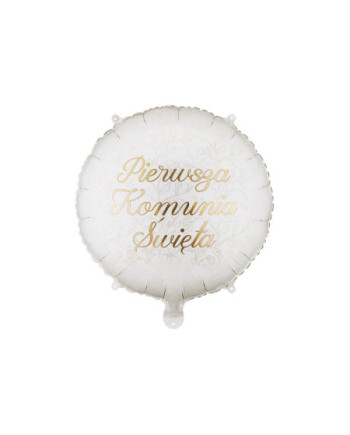 Balon foliowy pastylka ''Pierwsza komunia święta'', 35x35 cm, mix