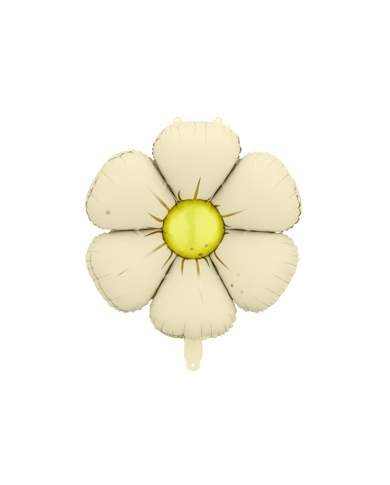 Balony foliowe do girland Stokrotki, średnica 65 cm, kremowe (1 op. / 4 szt.)