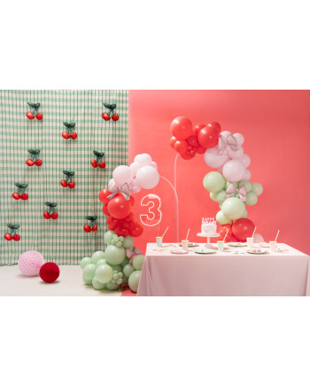 Balony foliowe do girland Wisienki, 28x31 cm, mix (1 op. / 3 szt.)