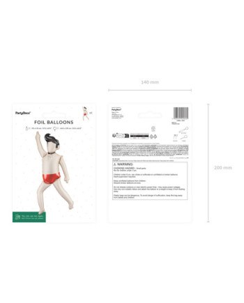 Balon foliowy Facet, 64,5x159cm, mix