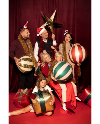 Balony foliowe Bombki, 42x46cm, mix (1 op. / 3 szt.)