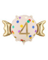 Balon foliowy Cukierek ''4'', 61x37 cm, mix