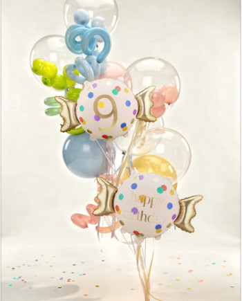 Balon foliowy Cukierek ''9'', 61x37 cm, mix