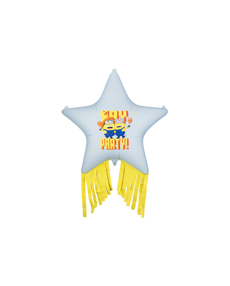 Balon foliowy Gwiazda z frędzlami Minionki, 72x72 cm, mix