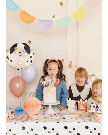 Balon foliowy pastylka Happy Birthday, 35x35 cm, mix