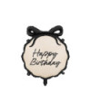 Balon foliowy pastylka Happy Birthday, 47.5x45 cm, mix