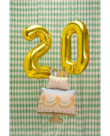 Balon foliowy Tort, 62x104 cm, mix