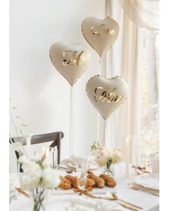 Balon foliowy serce Love, 45 cm, mix