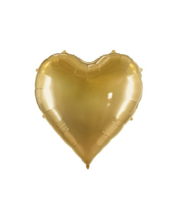 Balon foliowy Serce XXL, 136x129 cm, złoty