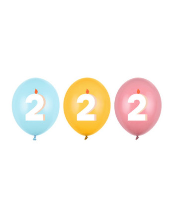 Balony 30 cm, 2, mix (1 op. / 50 szt.)
