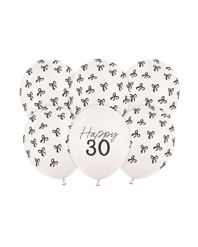 Balony 30 cm, 30, Pastel Off-white (1 op. / 6 szt.)