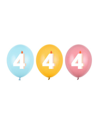 Balony 30 cm, 4, mix (1 op. / 50 szt.)