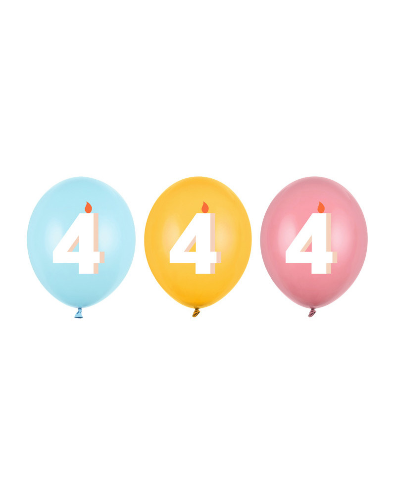 Balony 30 cm, 4, mix (1 op. / 50 szt.)