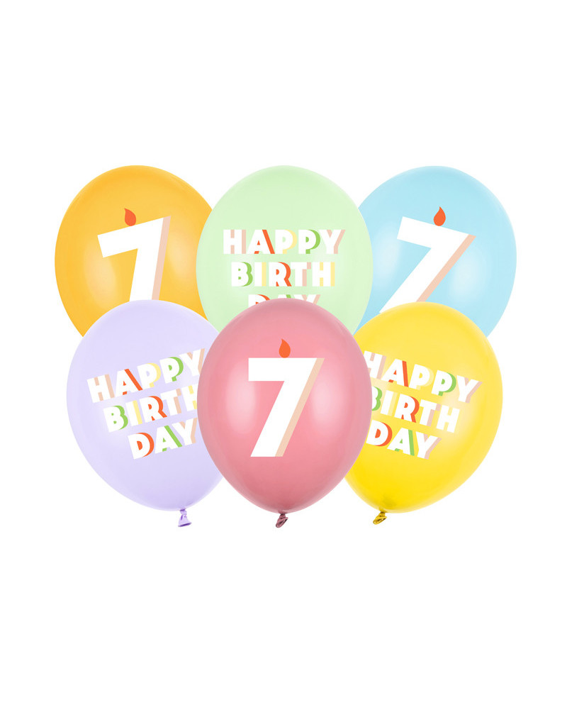 Balony 30 cm, 7, mix (1 op. / 6 szt.)