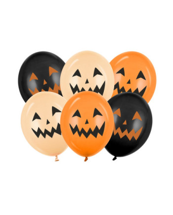 Balony 30 cm, Dynie, mix (1 op. / 6 szt.)