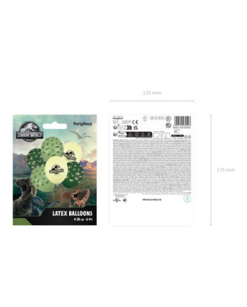 Balony 30 cm, Jurassic World, mix (1 op. / 6 szt.)