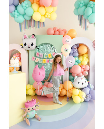 Balony 30 cm, Koci Domek Gabi, mix (1 op. / 6 szt.)