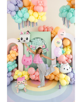 Balony 30 cm, Koci Domek Gabi, mix (1 op. / 6 szt.)