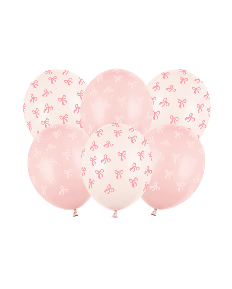 Balony 30 cm, Kokardki, mix (1 op. / 6 szt.)