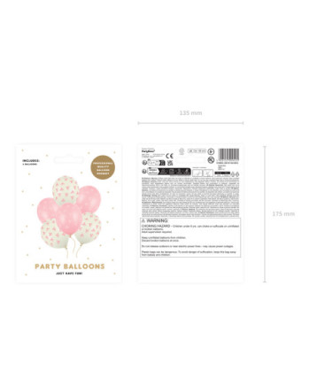 Balony 30 cm, Kokardki, mix (1 op. / 6 szt.)