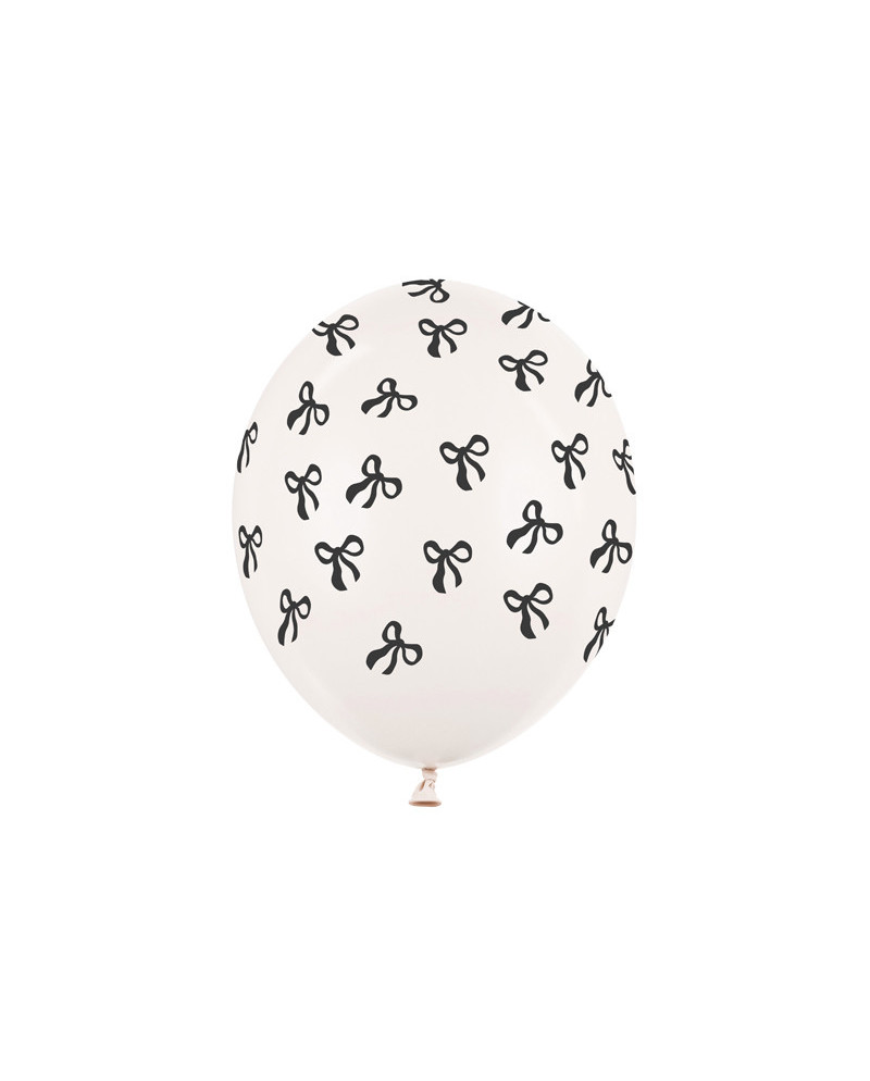 Balony 30 cm, Kokardki, Pastel Off-white (1 op. / 6 szt.)